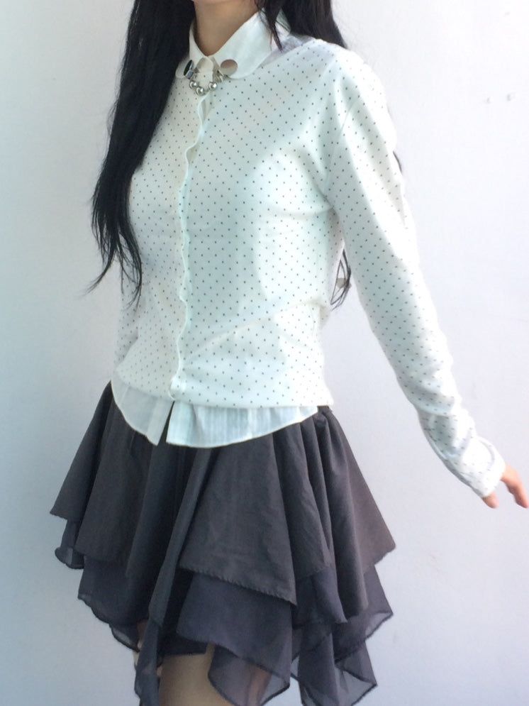 Round Pick Dot Cardigan