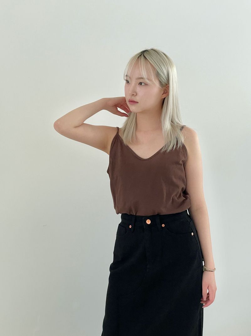 Natural linen sleeveless