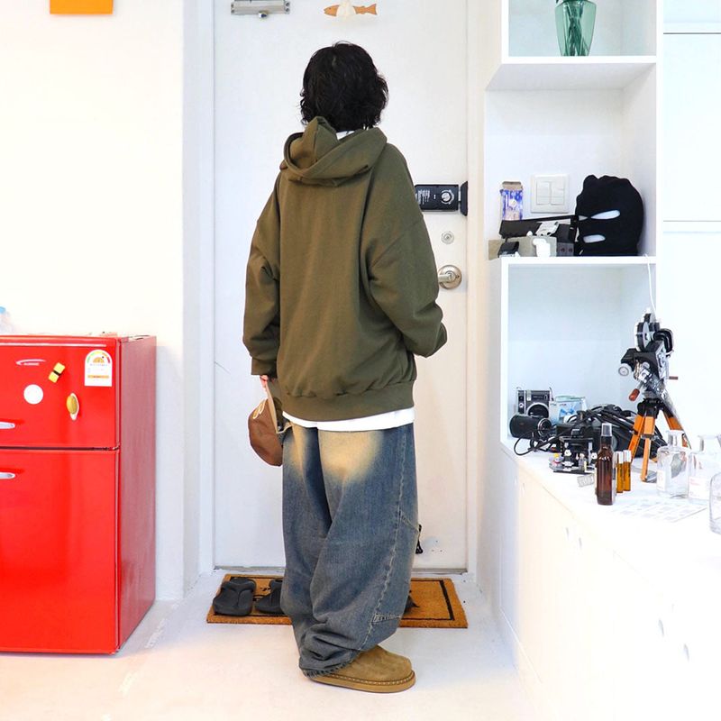 wide dart bizo denim pants