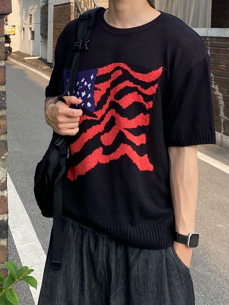USA Round short sleeve knit 3