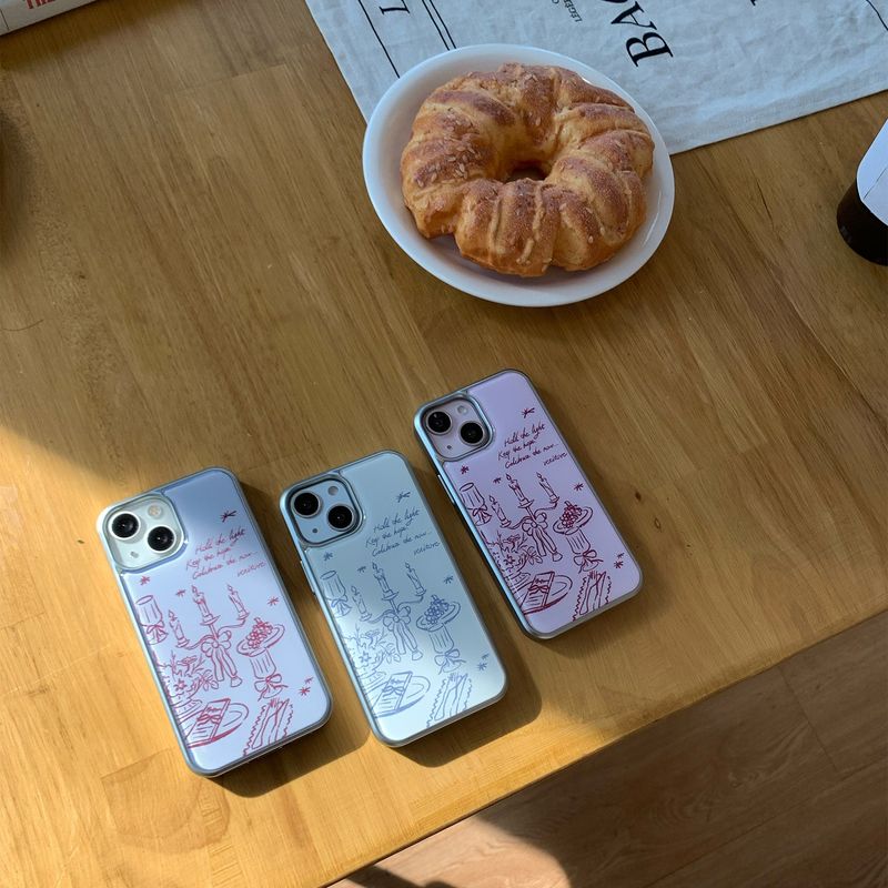 [MADE][Epoxy Silver Bumper Case] Cozy Table ⋆ Baby Blue
