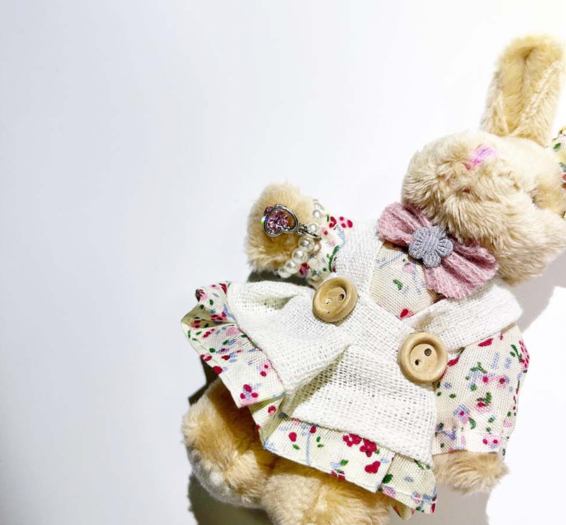 1980s bunny&bear keychain (2type)