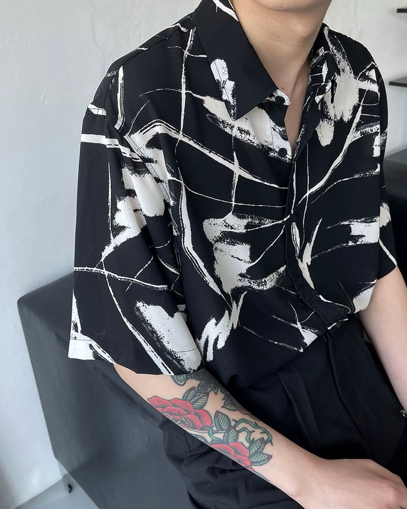 COZINESS（コジネス）の「OWN Drawing Pattern Shirt (2 colors)（Tops）」