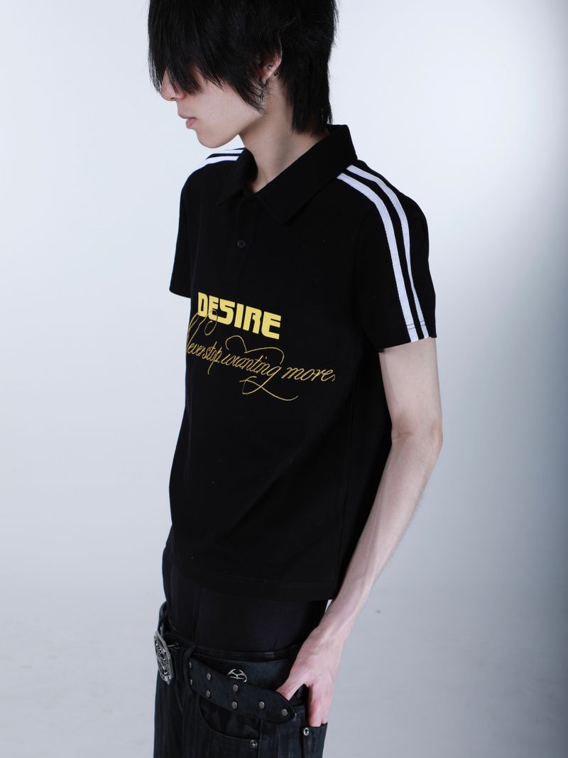 SEXXDEVIL“DESIRE” Black&Gold Polo Shirt