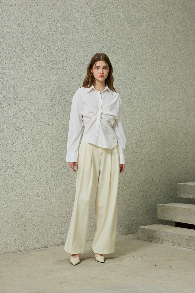 TOMO WIDE SLACKS / IVORY
