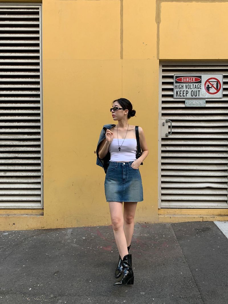 [MADE] Dune Y2K denim mini skirt