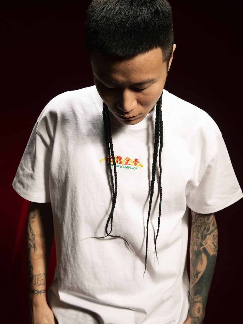 RTVG(RETROVEGAS) チャイニーズドラゴンフォントTシャツ