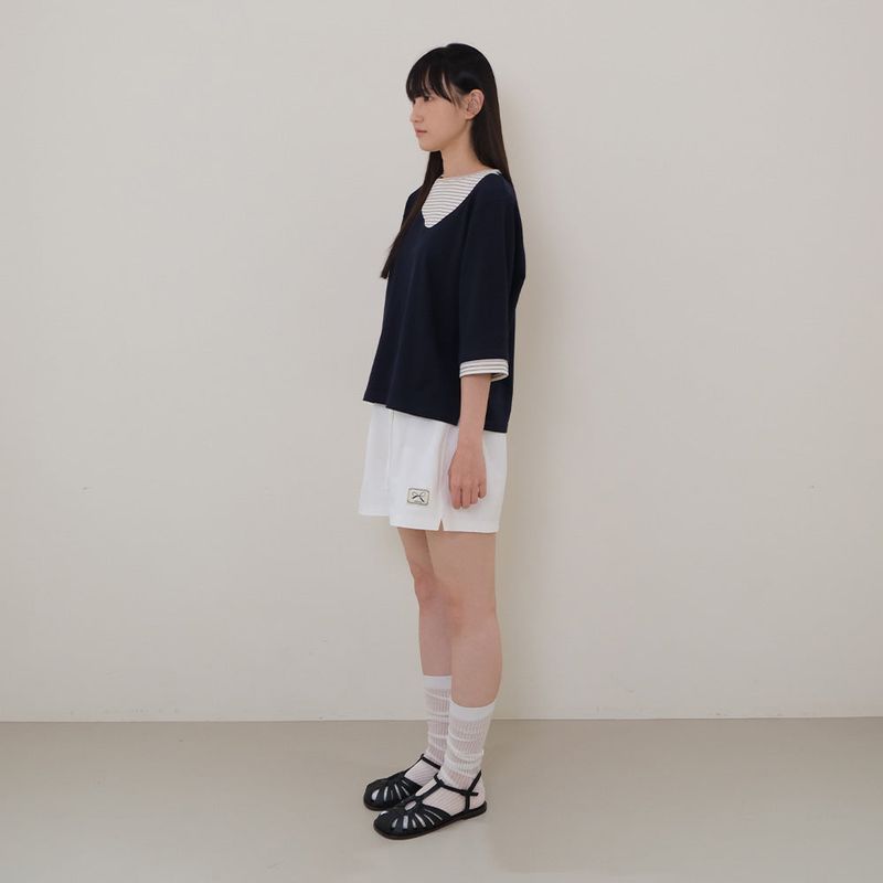 Navy Layered PK Tee