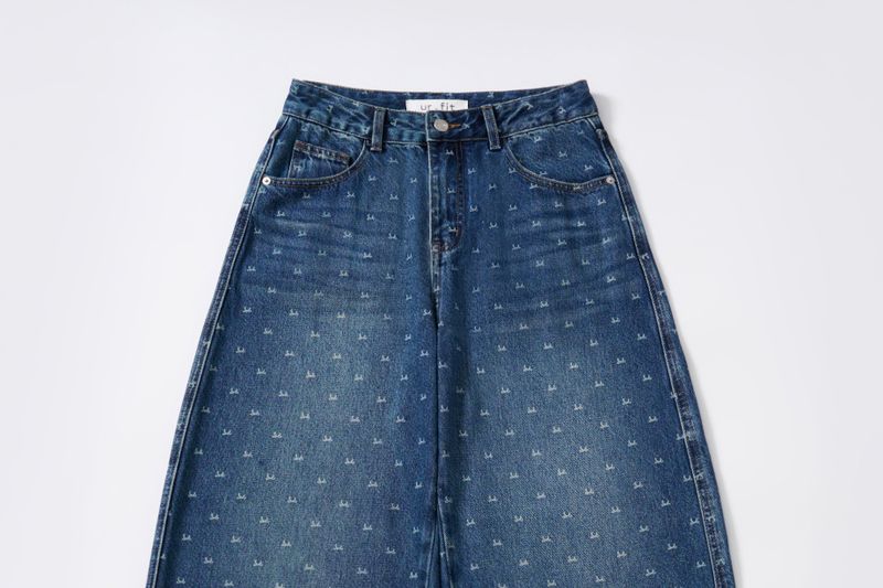 RIBBON-DYED CURVED FIT DENIM_BLUE code 26015