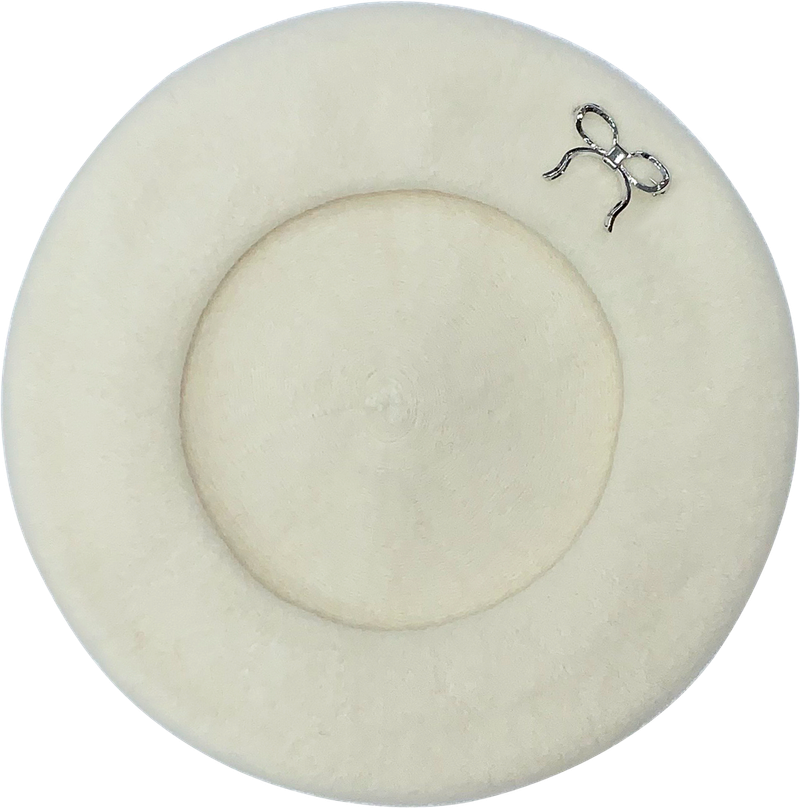 Ribboned wool beret (5Colors)