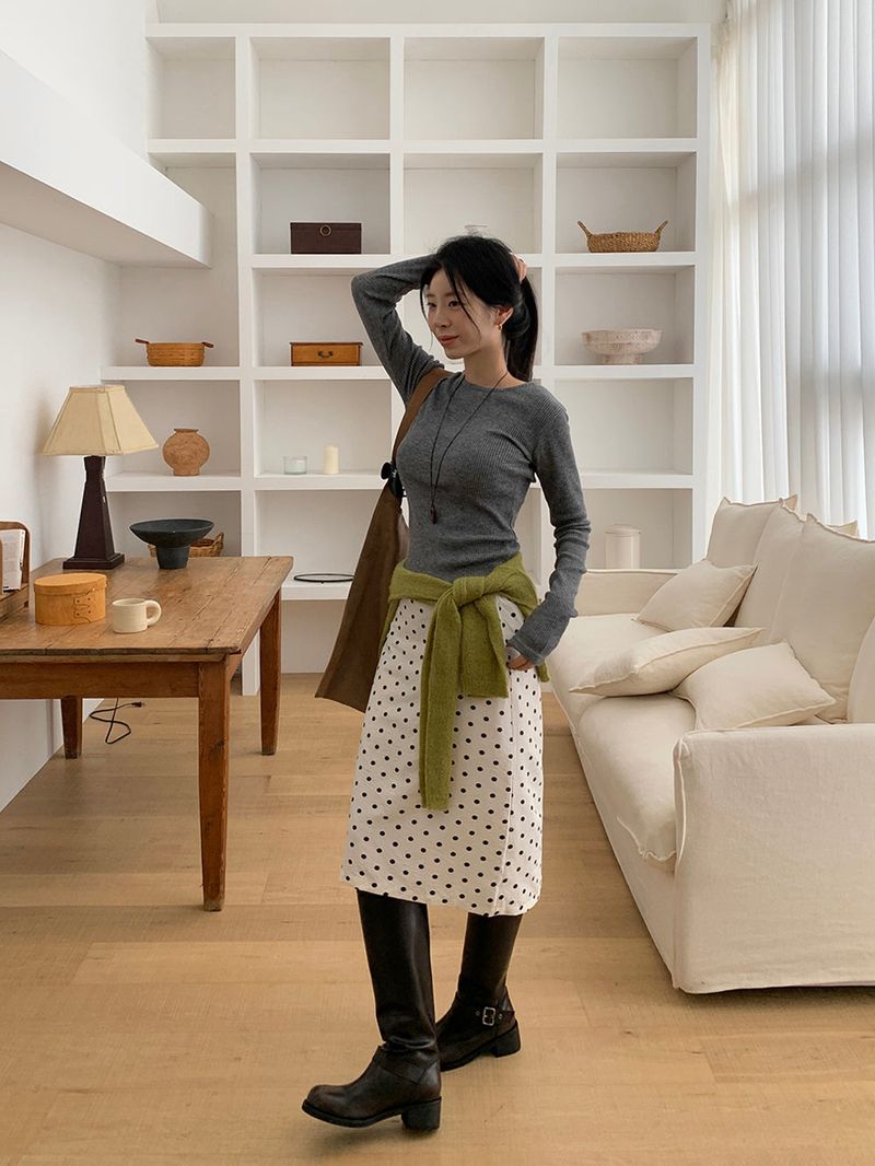 [MADE] Polyton Dot Skirt
