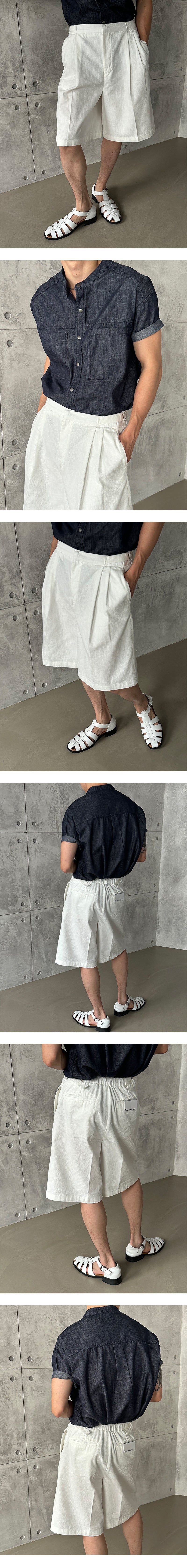 [S/S] Cool two tuck strap bermuda pants (3color)