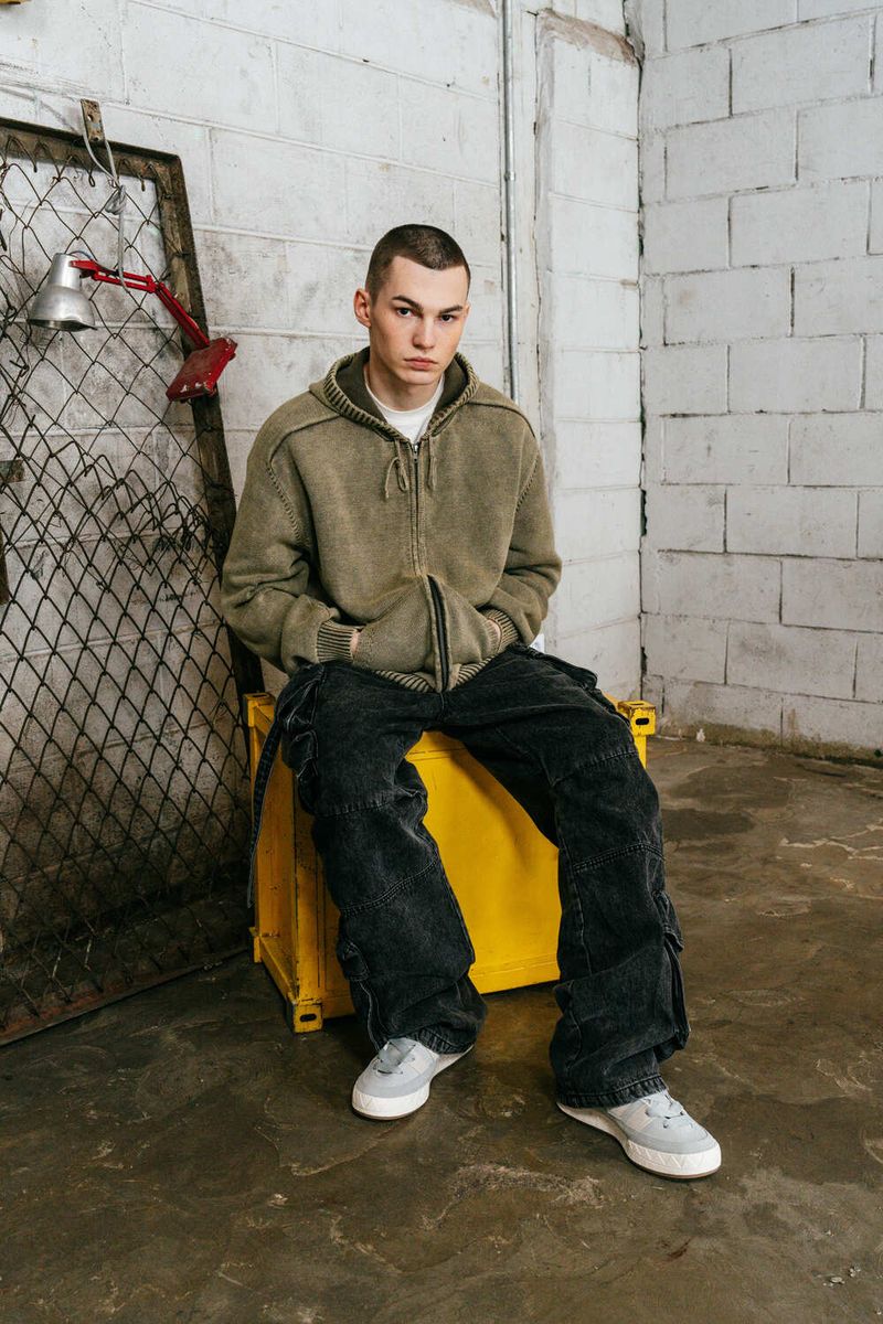 MAX POCKET WASHING WIDE DENIM