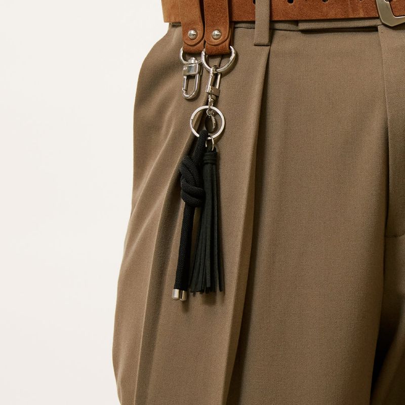 knot string & tassel key ring