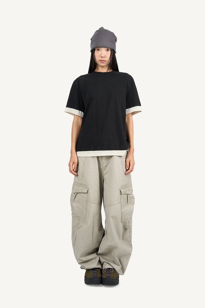 Iron rule layered vintage T-shirt