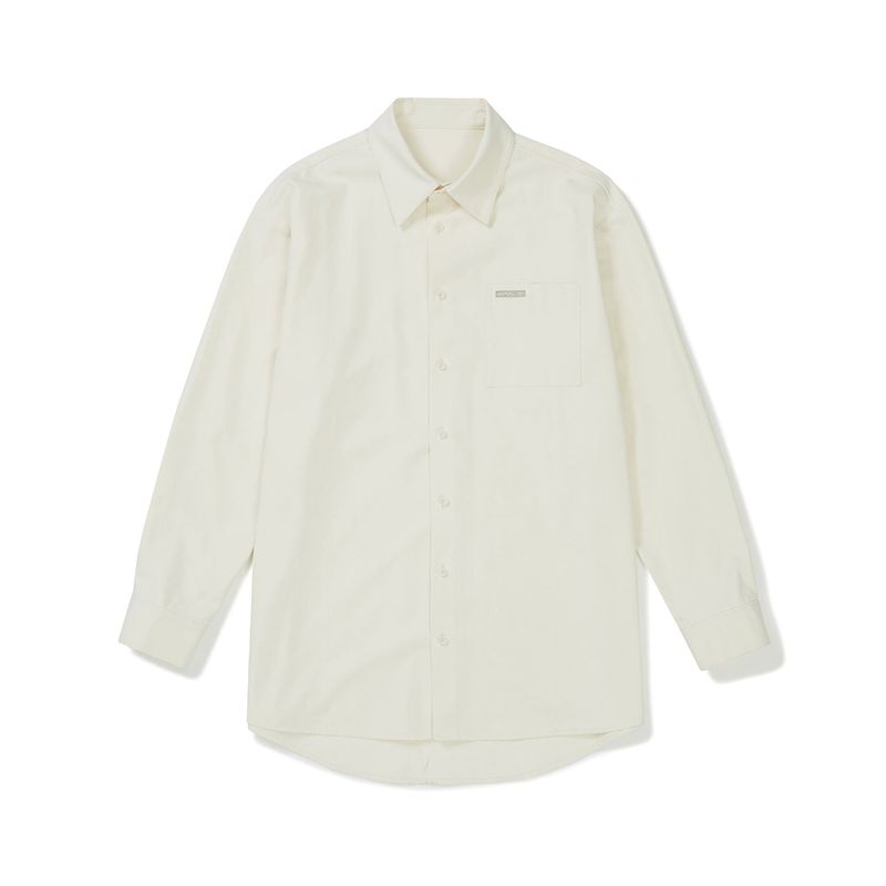 ソリッドオーバーフィットロングスリーブシャツ / Solid Overfit Long sleeve shirt [IVORY]