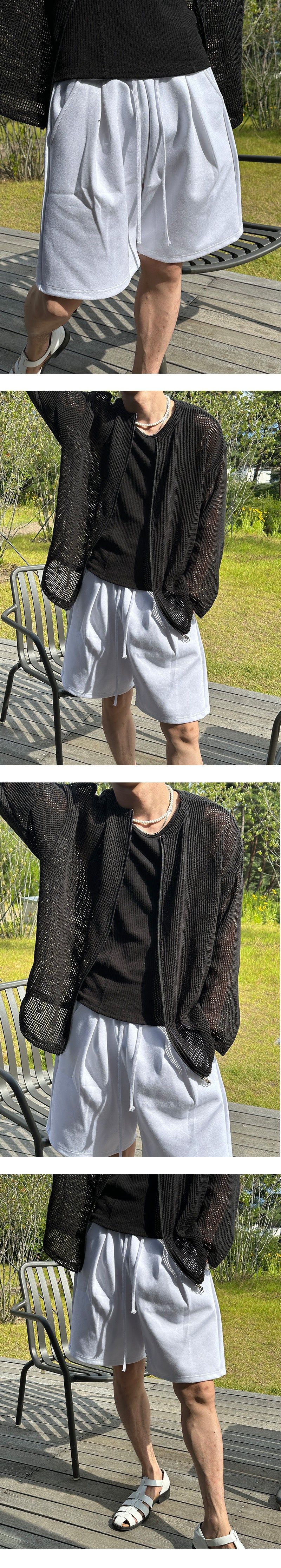 [PREMIUM] Essential pin tuck half pants (4color)