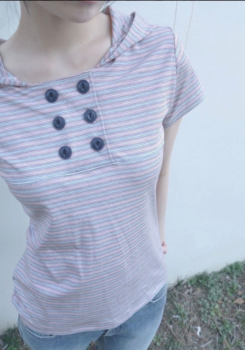 double tencel hood tee