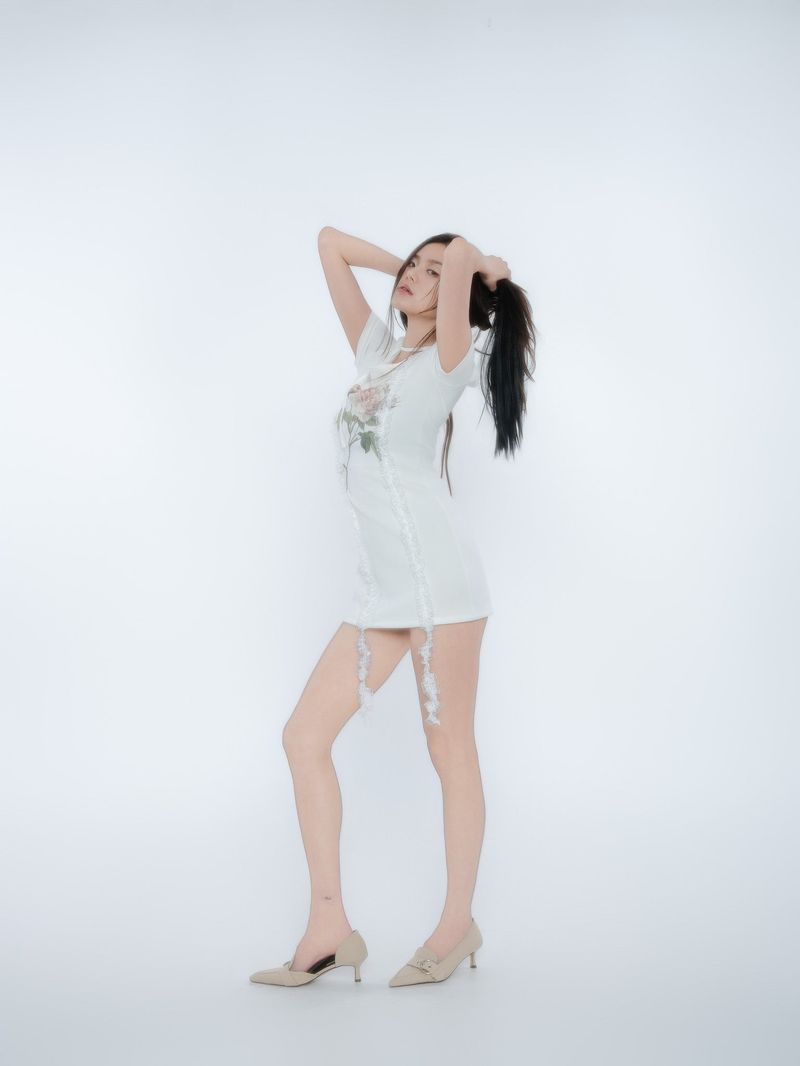 LACE LINED DRESS [IVORY]