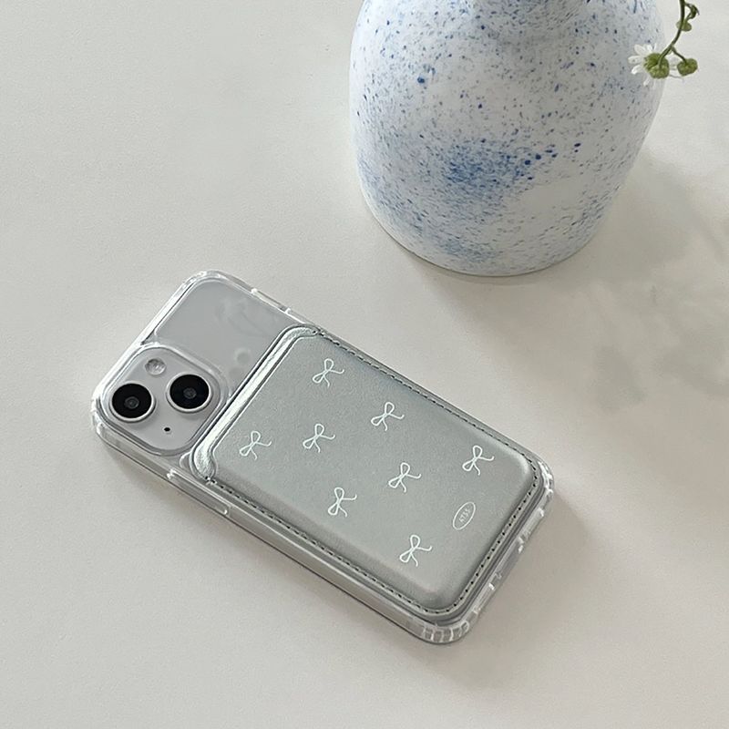 Ribbon Pattern MagSafe Card Wallet (single product)