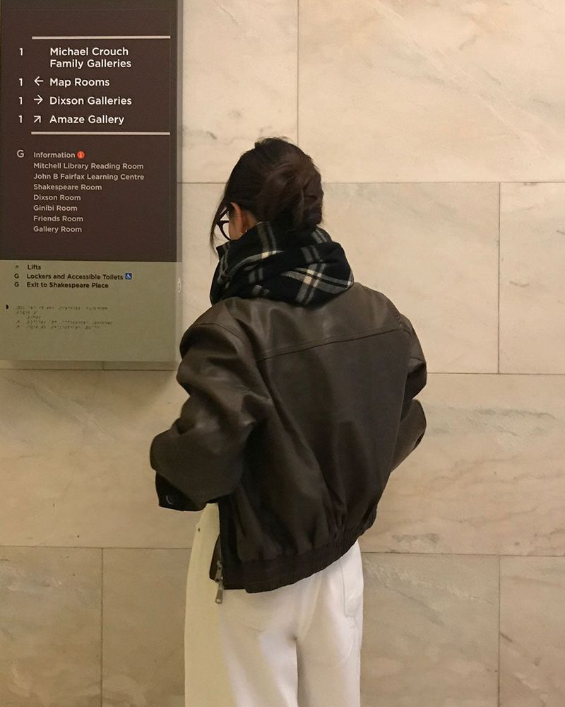 [BELLIDE MADE] Renewal ver, Moose blouson leather jacket