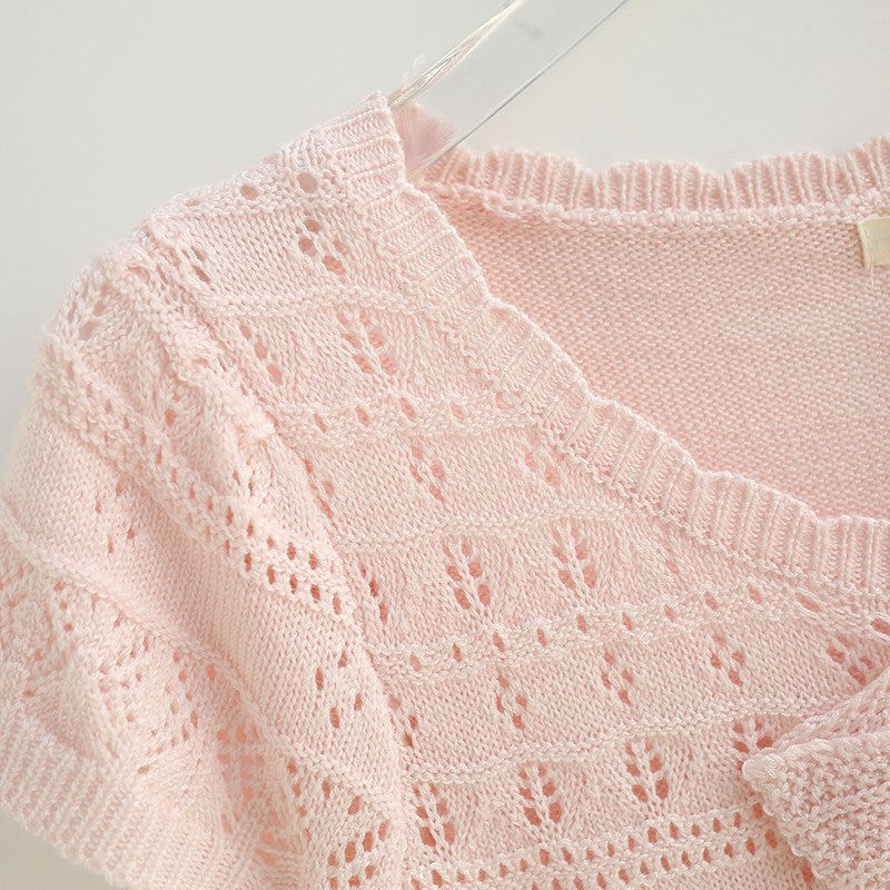 Celly Ribbon Short Sleeve Knit