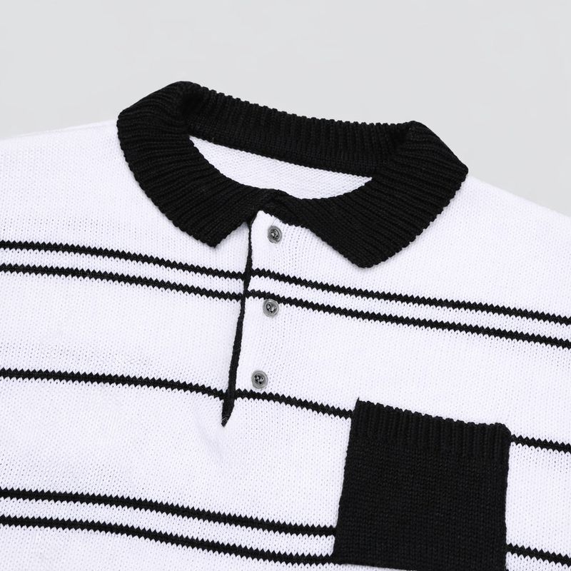 Mag pocket collar knitwear