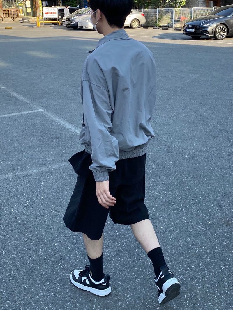 Wide banding cotton half pants 2C