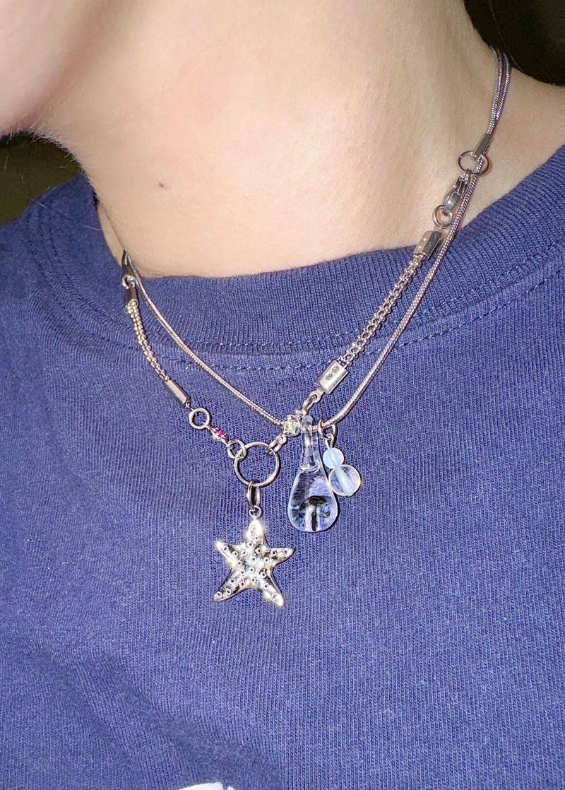 Trippy mushroom necklace.05 (2color)