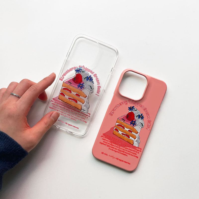Strawberry Whipped Cream Cake (iPhone) Jelly Case