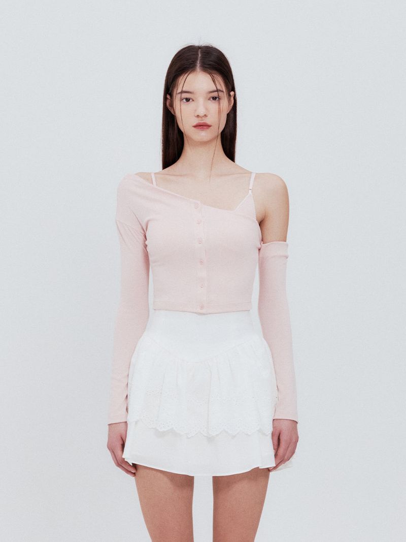 Not your rose（ノットユアローズ）の「Yui cardigan set (Pink)（Tops）」