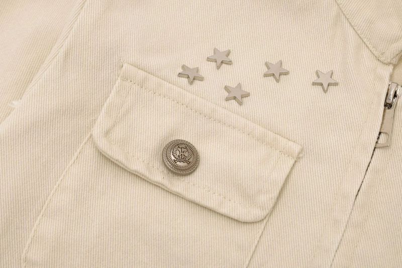 Star Distressed Cotton Jacket