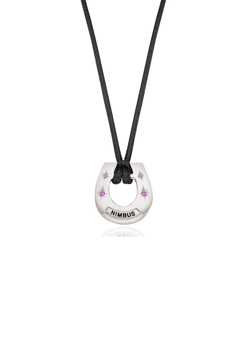 Sparkle Horseshoe Leather Necklace (PK)