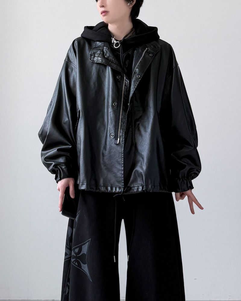 Pheno Washed Leather Parka