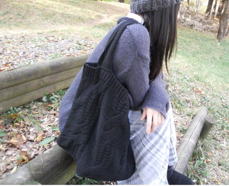 knit shoulder bag