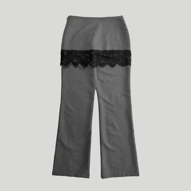 SLOGAN SKIRTED TROUSERS