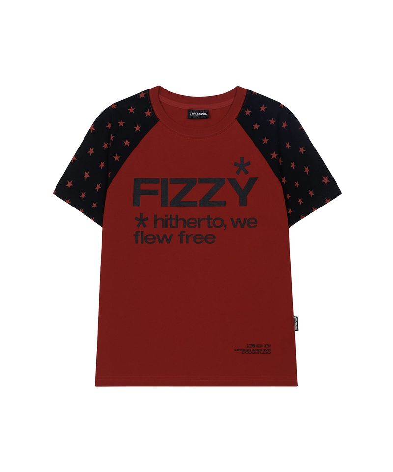 ODDSTUDIO（オッドスタジオ）の「Star Point Raglan T-shirt - MAROON RED / BLACK（Tops）」