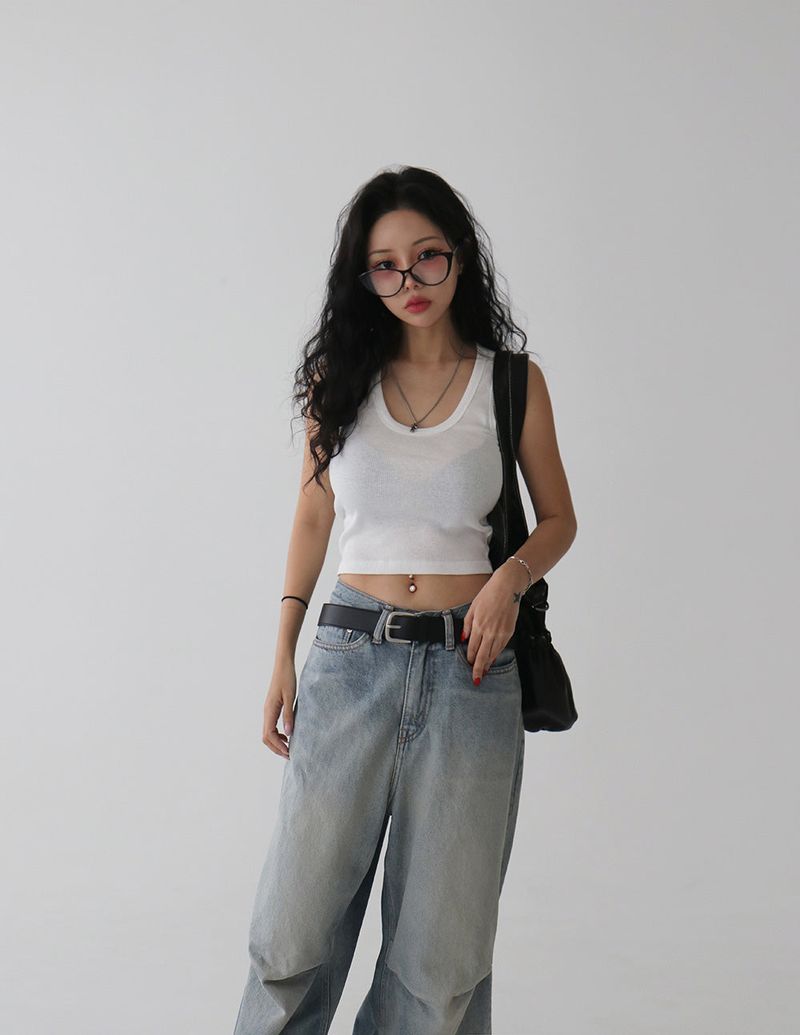 Insider pintuck wide jeans