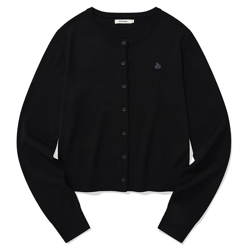 KIRSH PLAIN SOFT TOUCH CARDIGAN [BLACK]