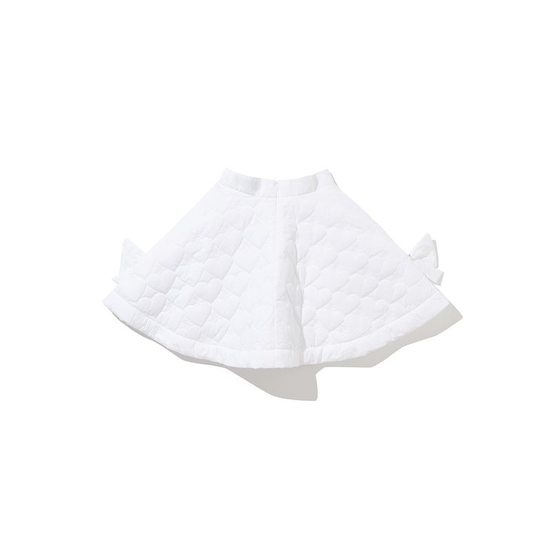 Heart Quilted Skirt (White)
