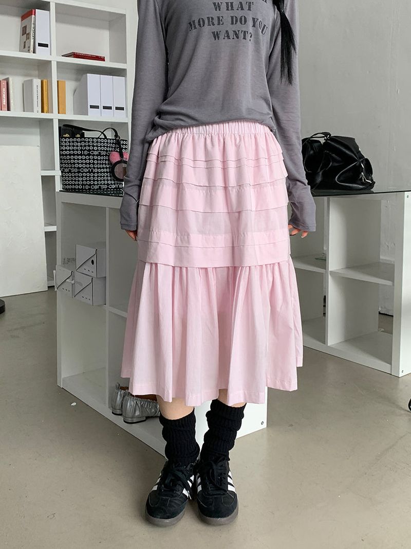 MILKY FRILL SKIRT (3C)