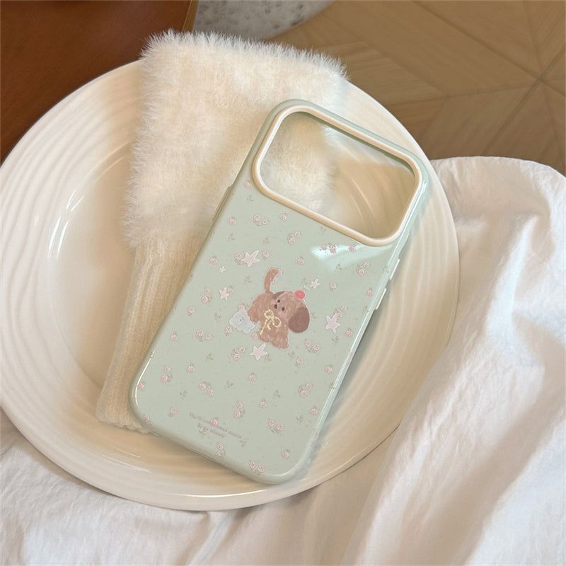 [1+1BOGO] Flower Puppy Summer iPhone Case