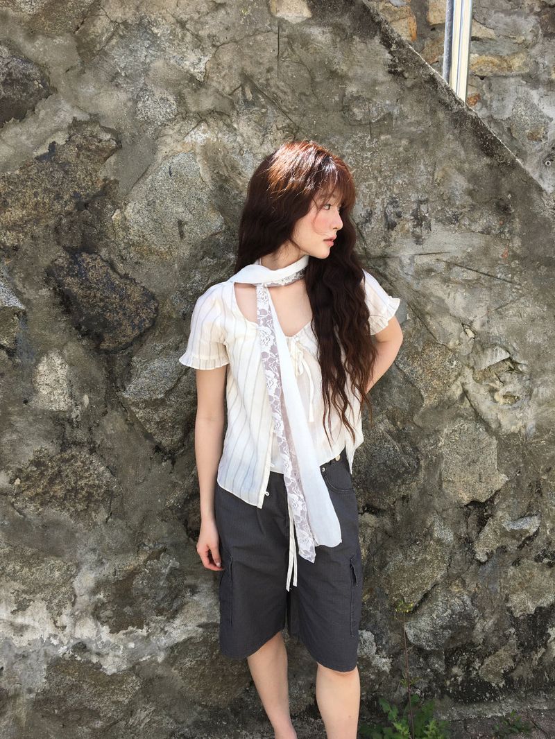 Rotik Bold Sheer Blouse (1color)