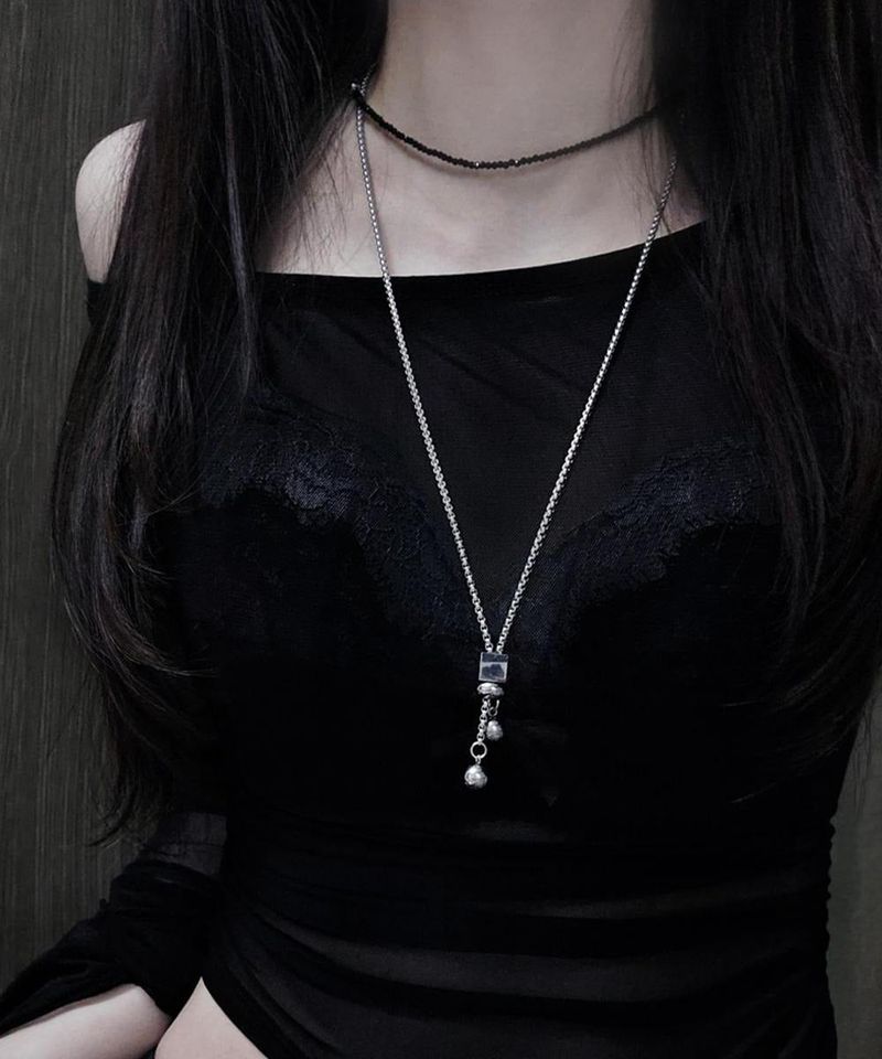 Unique Square Drop Chain Necklace