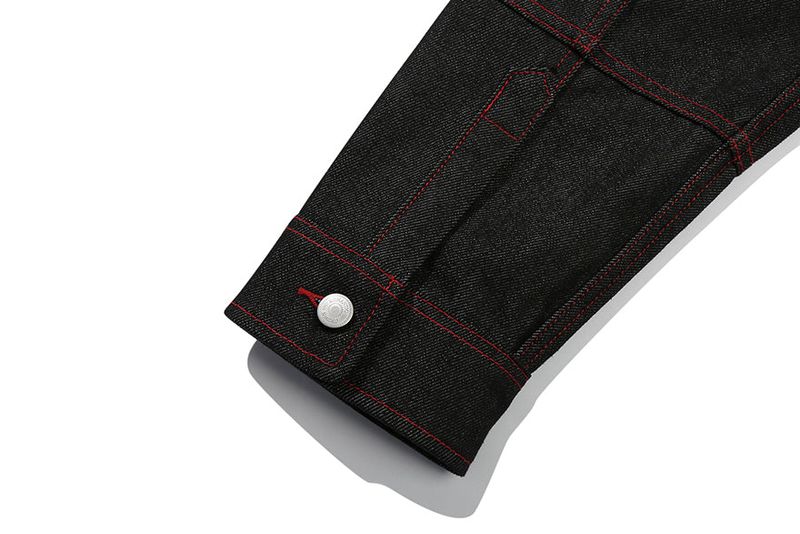 STITCH DENIM TRUCKER JACKET_BLACK