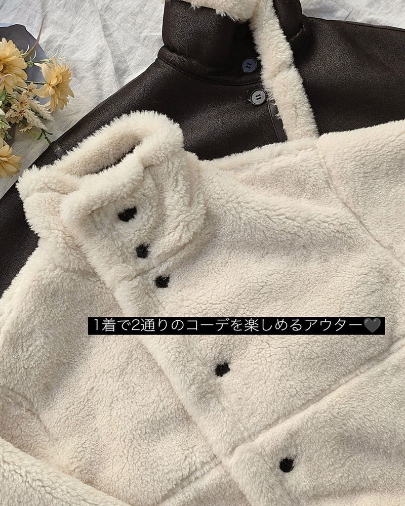 Reversible fur mustang