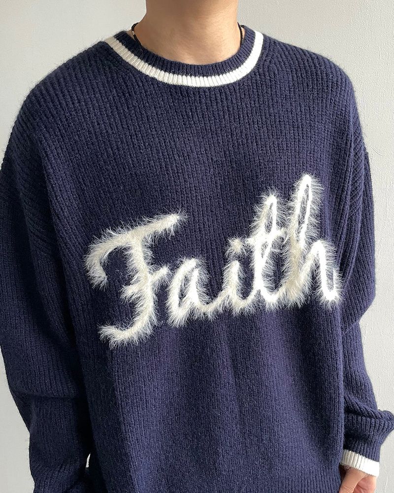 Faith Lettering Knit