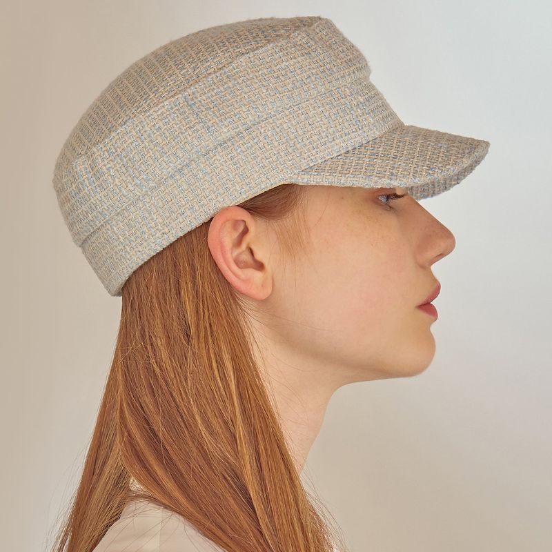 andy marine cap - tweed light blue