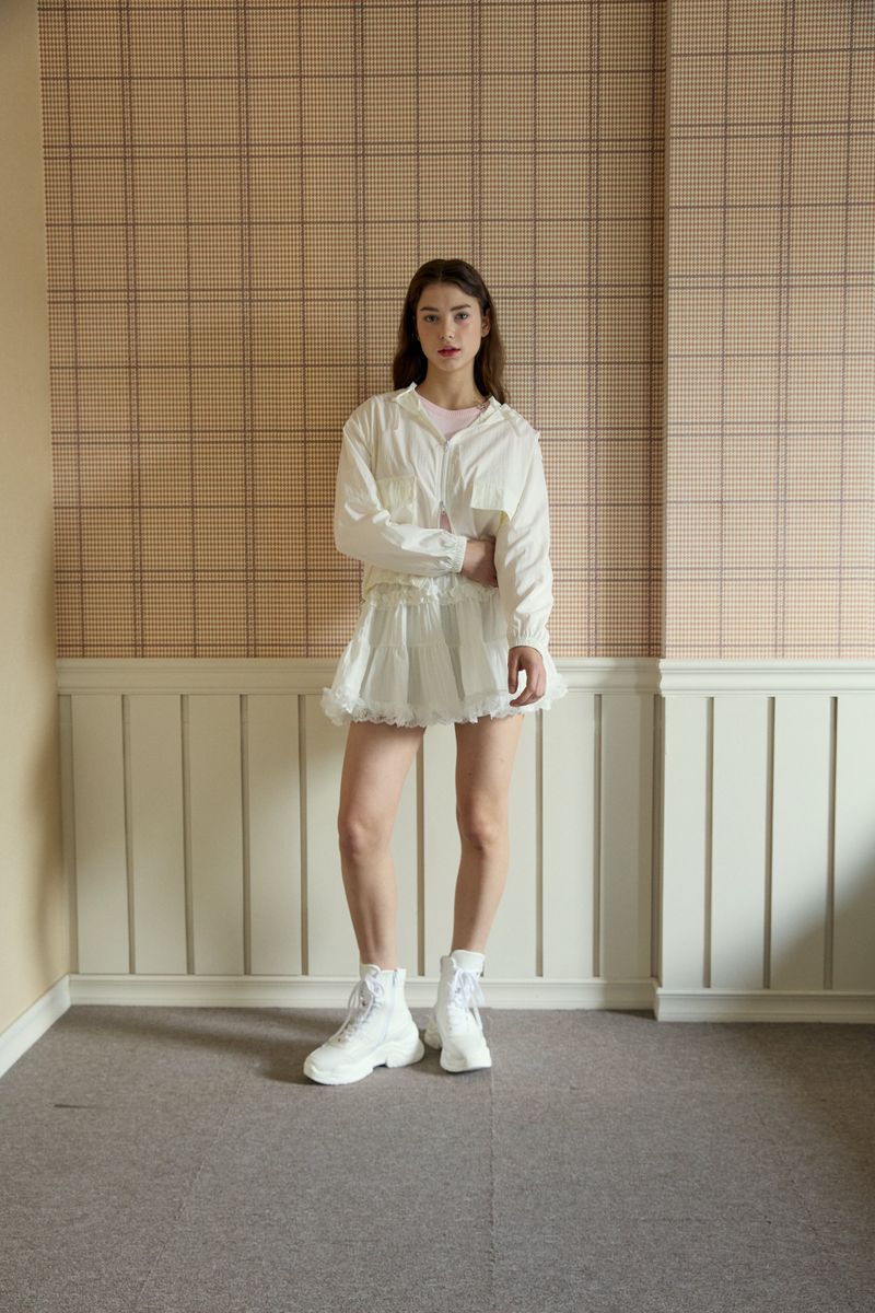 PINK PINEAPPLE（ピンクパイナップル）の「LACE UP HIGH TOP SNEAKERS (2 COLORS)（Shoes）」