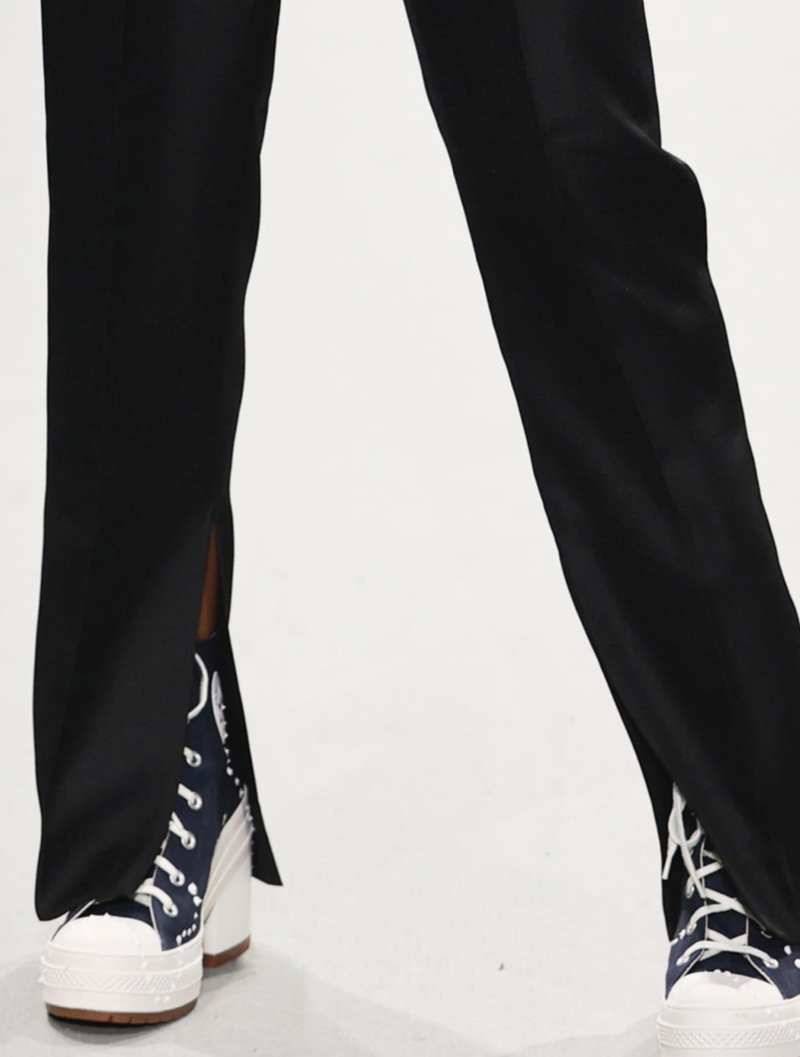 Black Slit Trousers